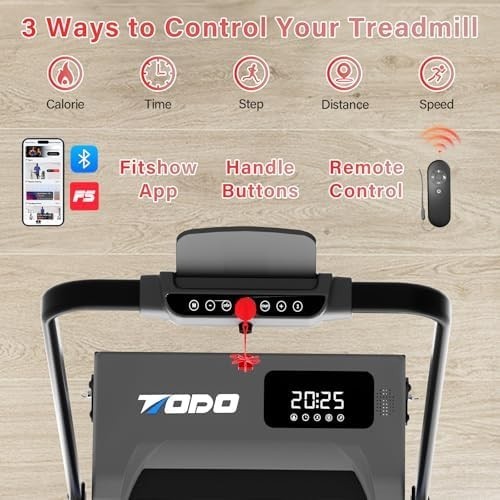 Foldable 2-in-1 Walking Pad Treadmill 4-Level Incline Quiet Home Office