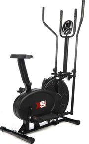 2-in-1 Elliptical Cross Trainer & Exercise Bike Seated Cardio Home Gym