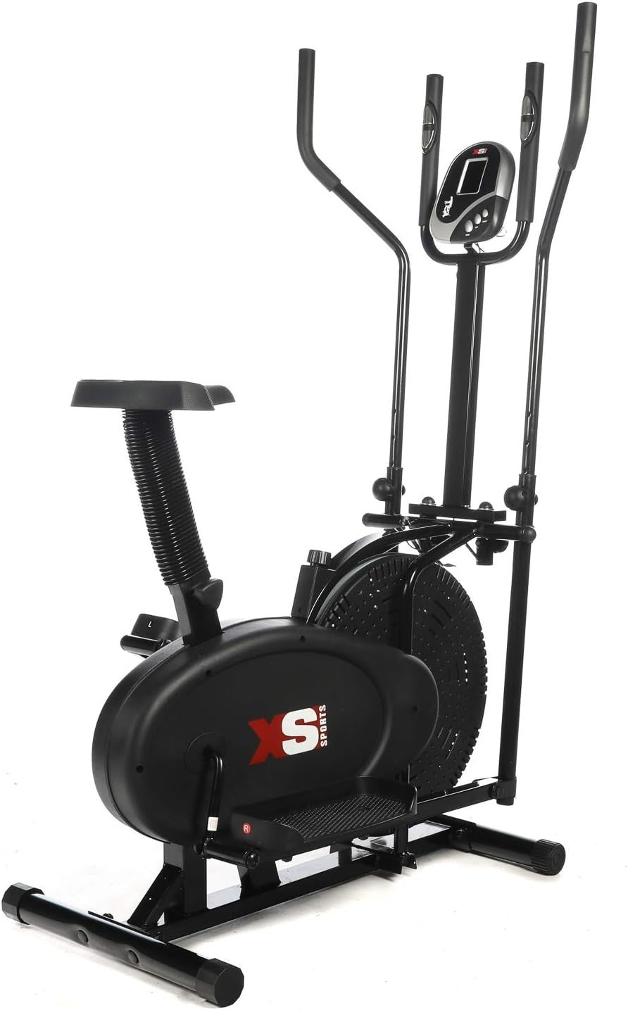 2-in-1 Elliptical Cross Trainer & Exercise Bike Seated Cardio Home Gym
