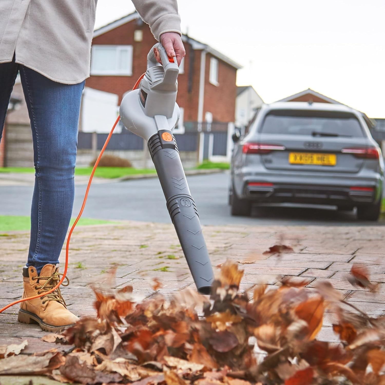Electric Leaf Blower 3000W Lightweight 2 Speed Handheld Garden Patio Cleaner