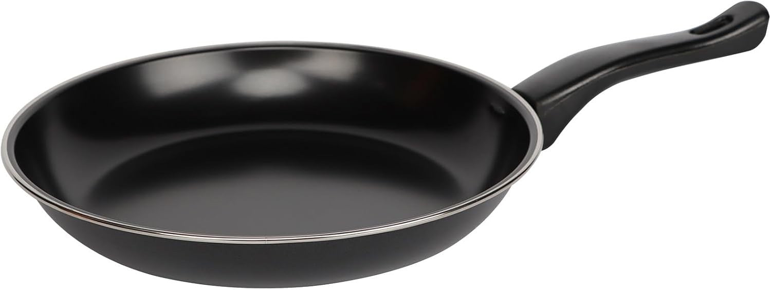 8pcs Carbon Steel Cookware Set Non Stick Pans Casseroles with Glass Lids Black
