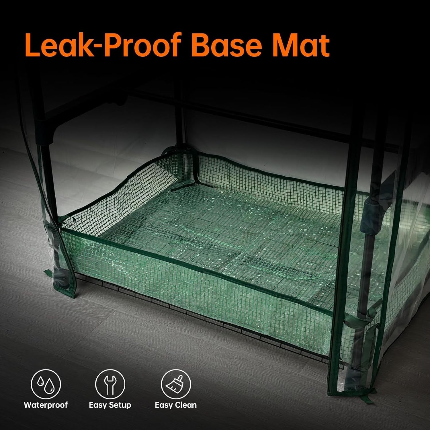 4 Tier Indoor Greenhouse with LED Grow Lights | Waterproof Base & Timer