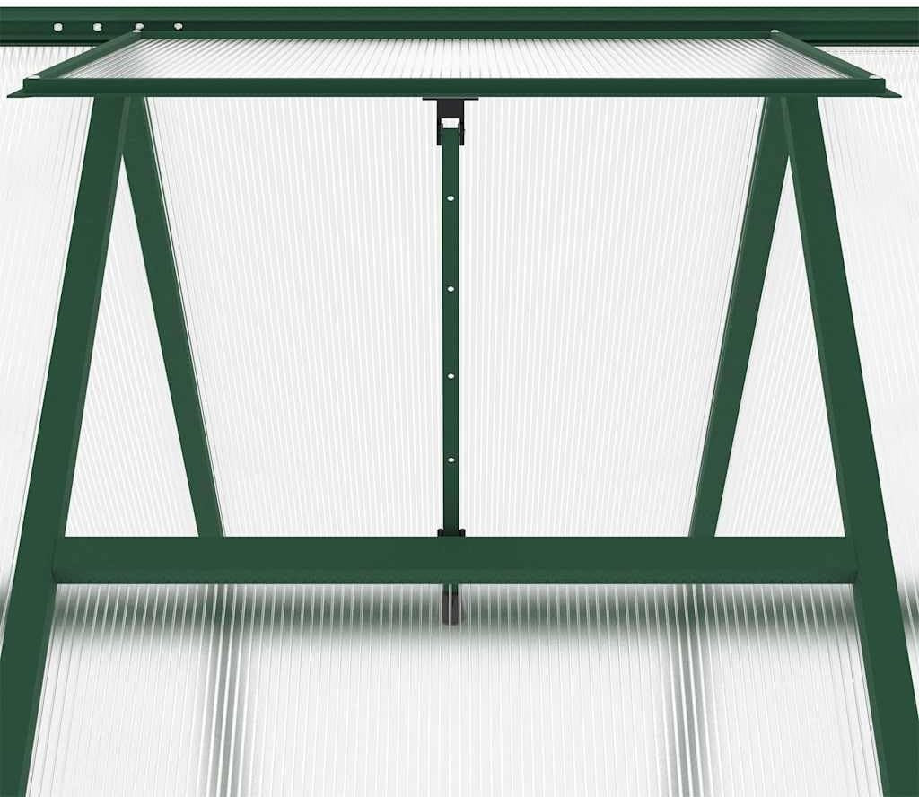 Large Aluminium Greenhouse 169x169x195cm Polycarbonate Panels with Base Frame