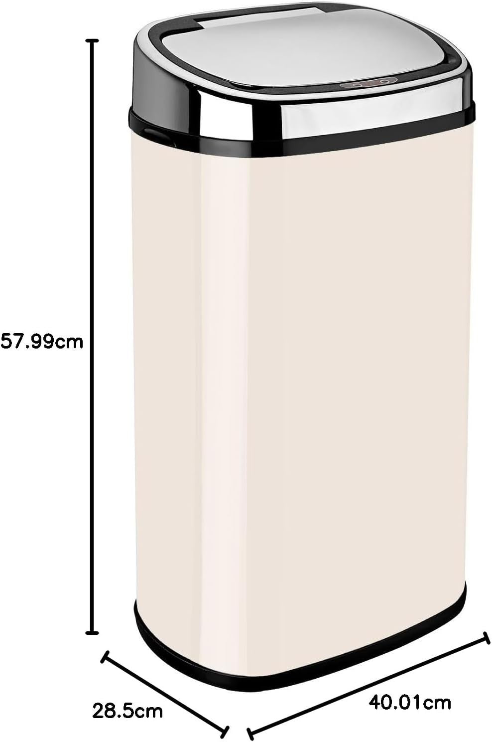 58L Cream Motion Sensor Kitchen Bin – Automatic Touchless Trash Can