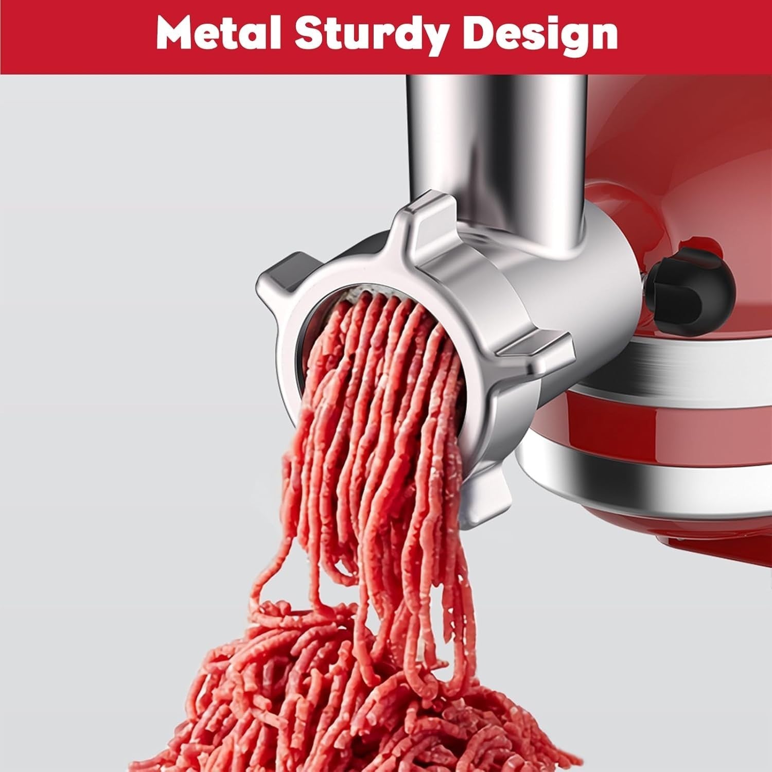 Meat Grinder Attachment Stand Mixer Sausage Stuffer 3 Tubes Metal