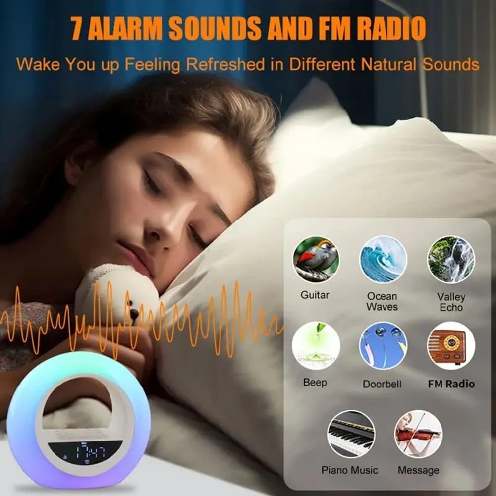 Sunrise Alarm Clock Wake Up Light Night Lamp Sleep Aid Heavy Sleepers