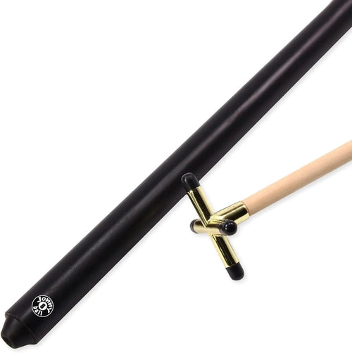 57in 2pc Cue Rest Stick Hardwood Snooker Pool Brass Bridge Head