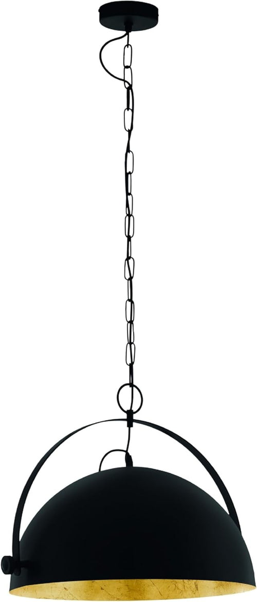 Industrial Pendant Ceiling Light Black Gold Vintage Metal Hanging Lamp E27