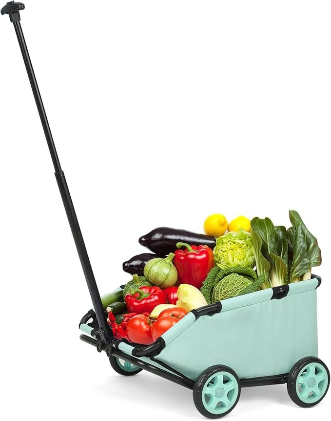 Mini Pet Wagon Pull Handle Foldable Dog Carrier Cart with Wheels Travel