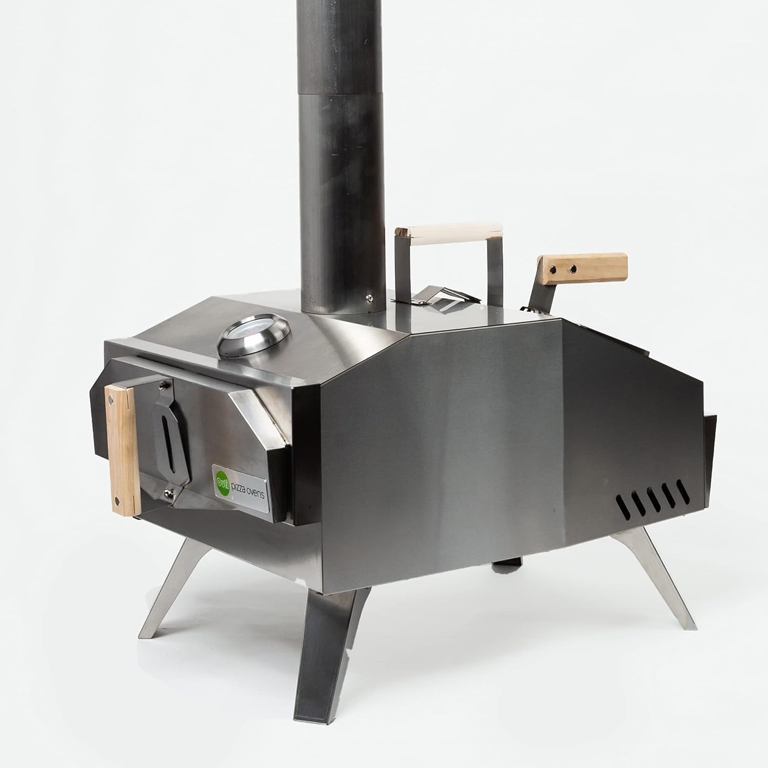 12" Outdoor Dual Fuel Pizza Oven | Stainless Steel BBQ Stone Oven Set