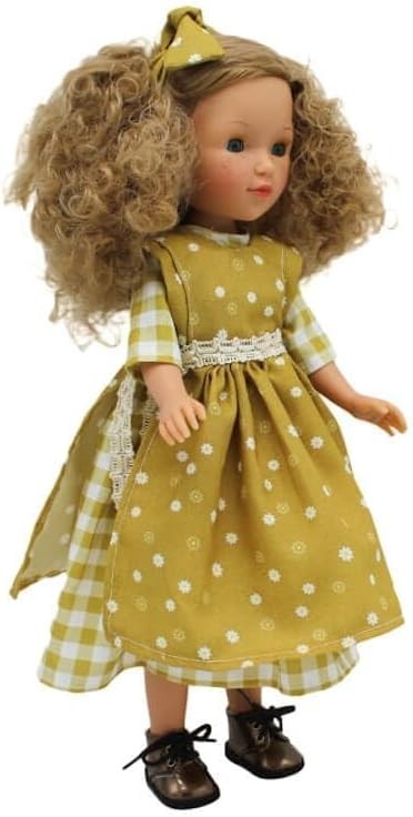 41cm Folk Style Doll Freckles Printed Dress Collectible Handmade Spain