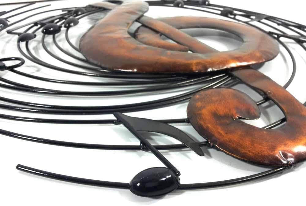 Treble Clef Metal Wall Art 56cm Music Note Sculpture Decor