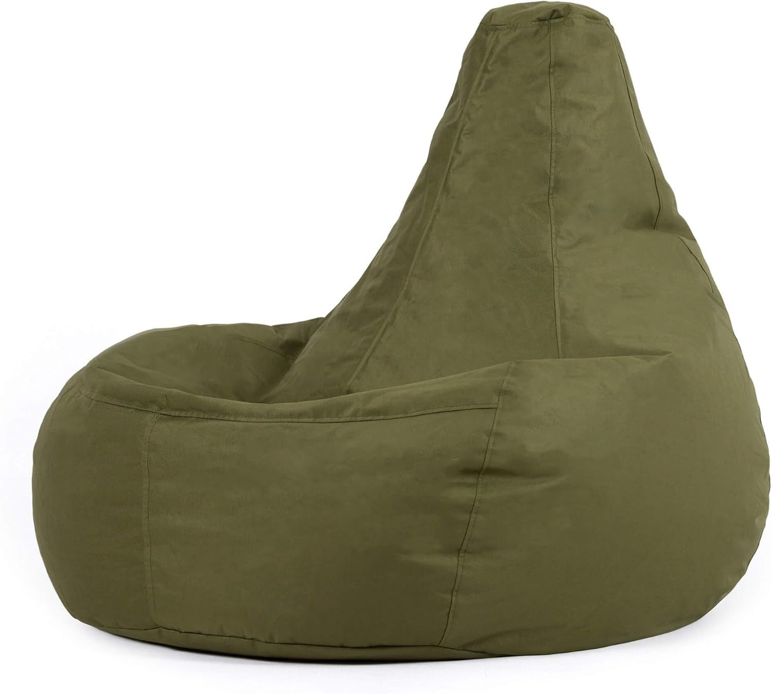 Outdoor Recliner Bean Bag Chair Khaki Green Water Resistant Gaming Seat