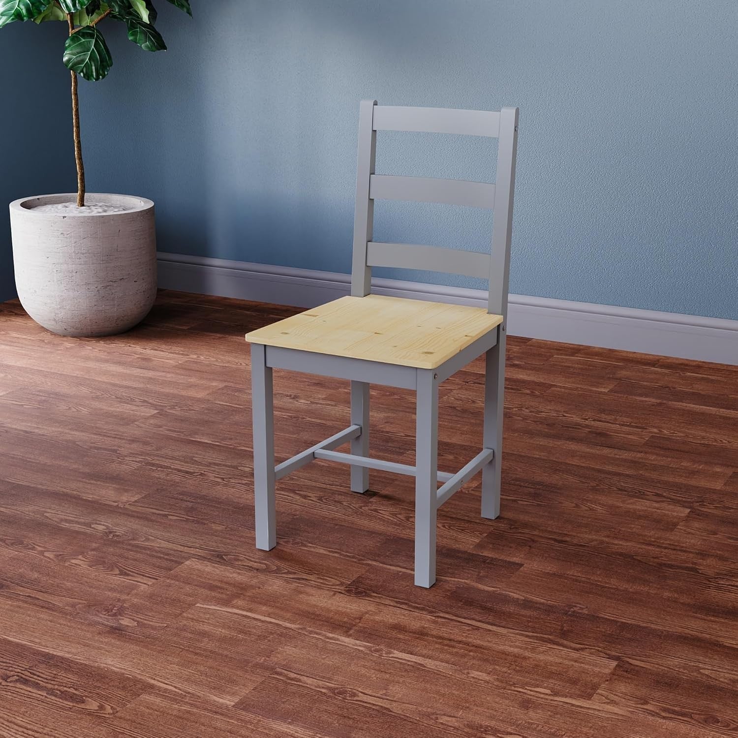 Grey & Pine 2 Seater Dining Table Set | Compact Kitchen Table with Chairs