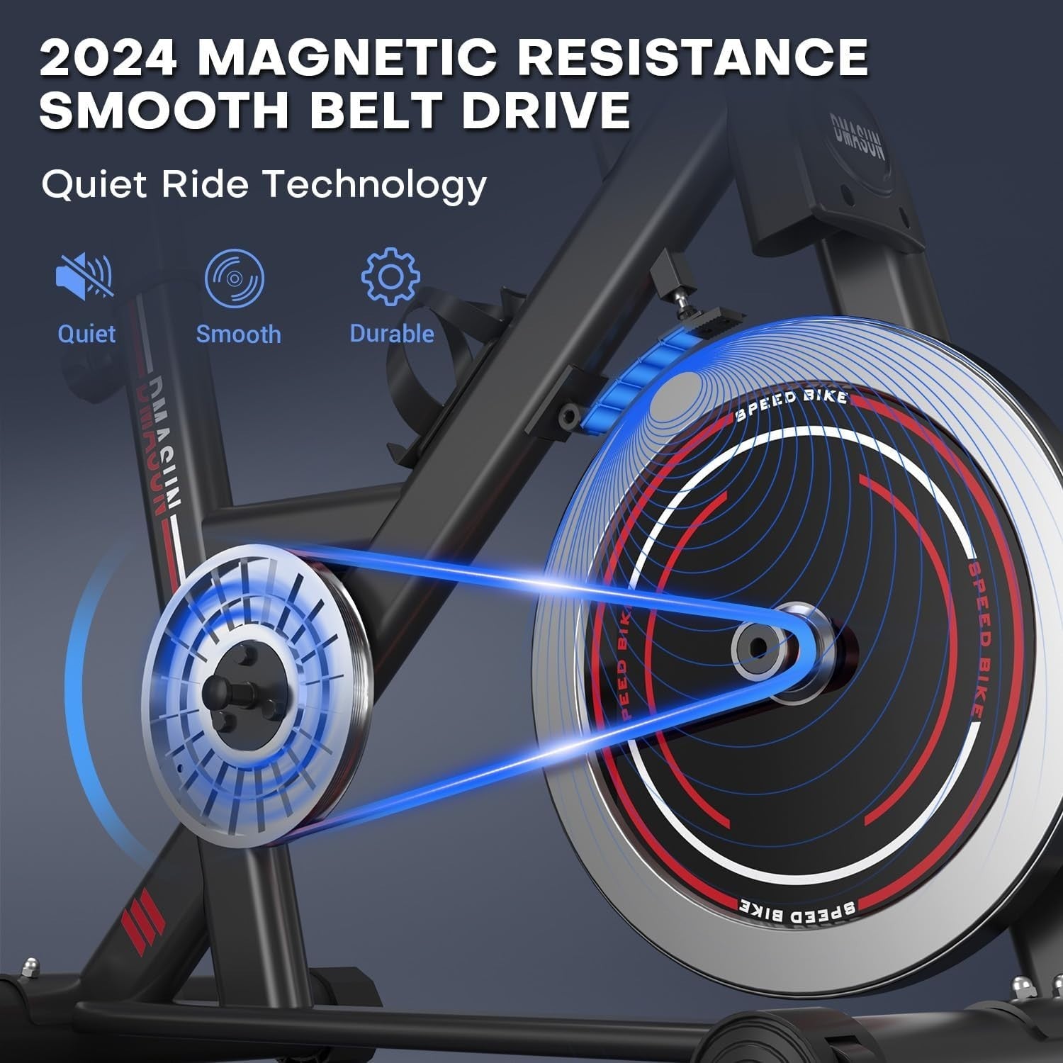 Magnetic Indoor Exercise Bike w/ LCD Monitor, Heavy-Duty Frame & 160kg Capacity
