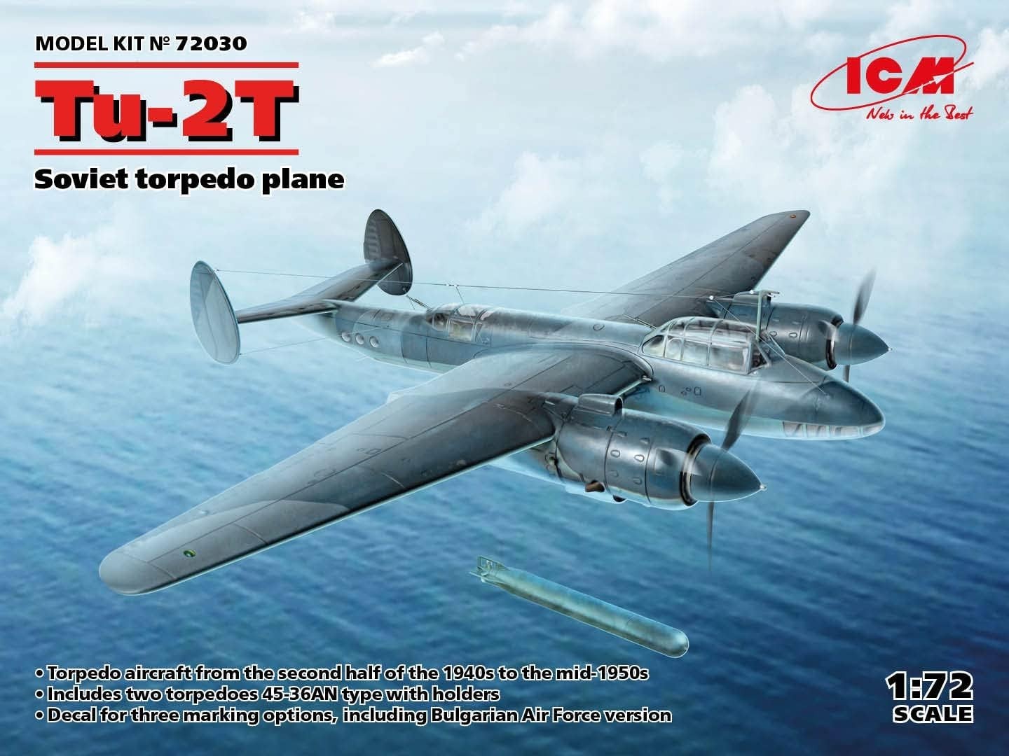 1:72 Scale Soviet Tu-2T Torpedo Plane Military Model Kit Plastic Assembly
