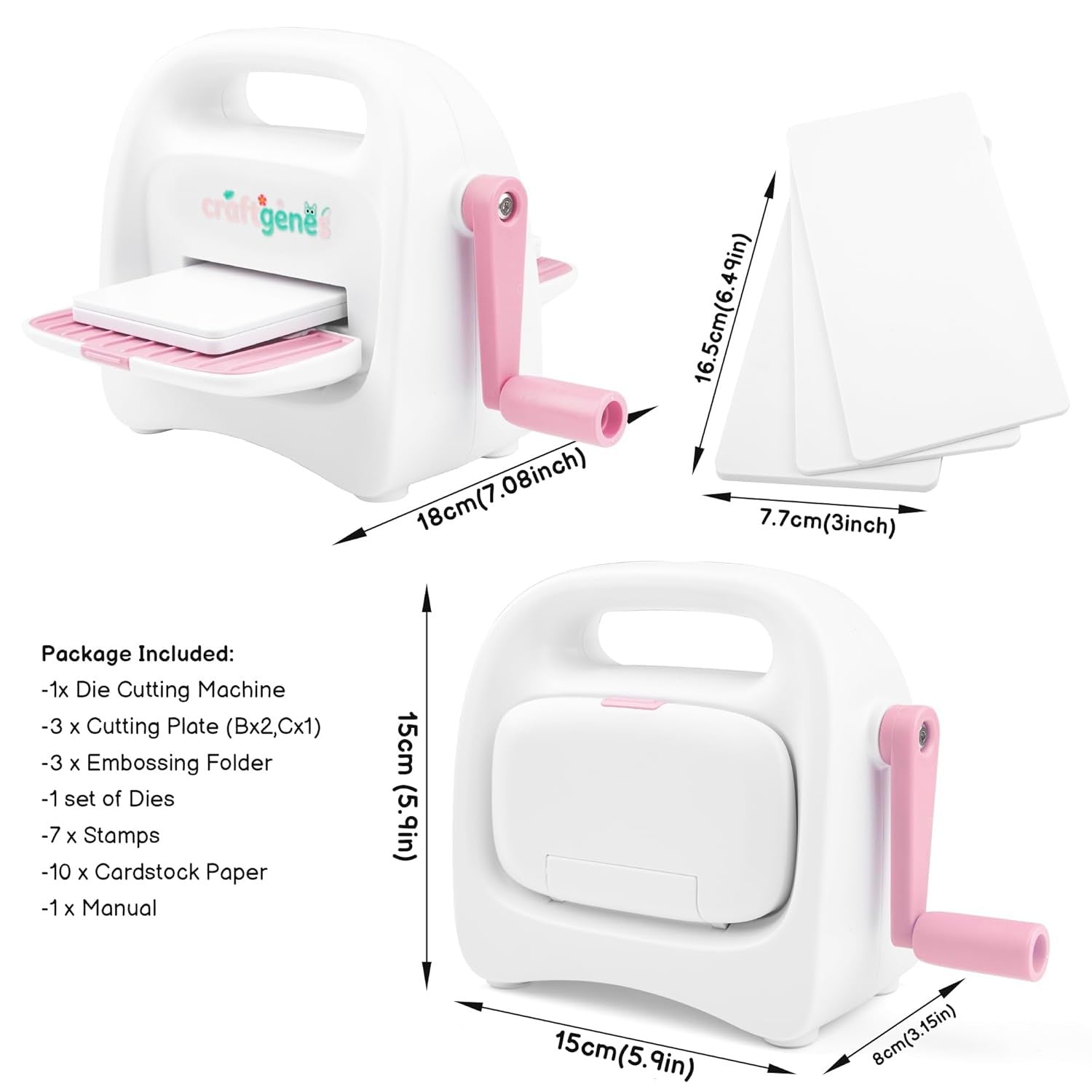 Mini Die Cutting Embossing Machine 8.5cm Starter Kit Card Craft DIY
