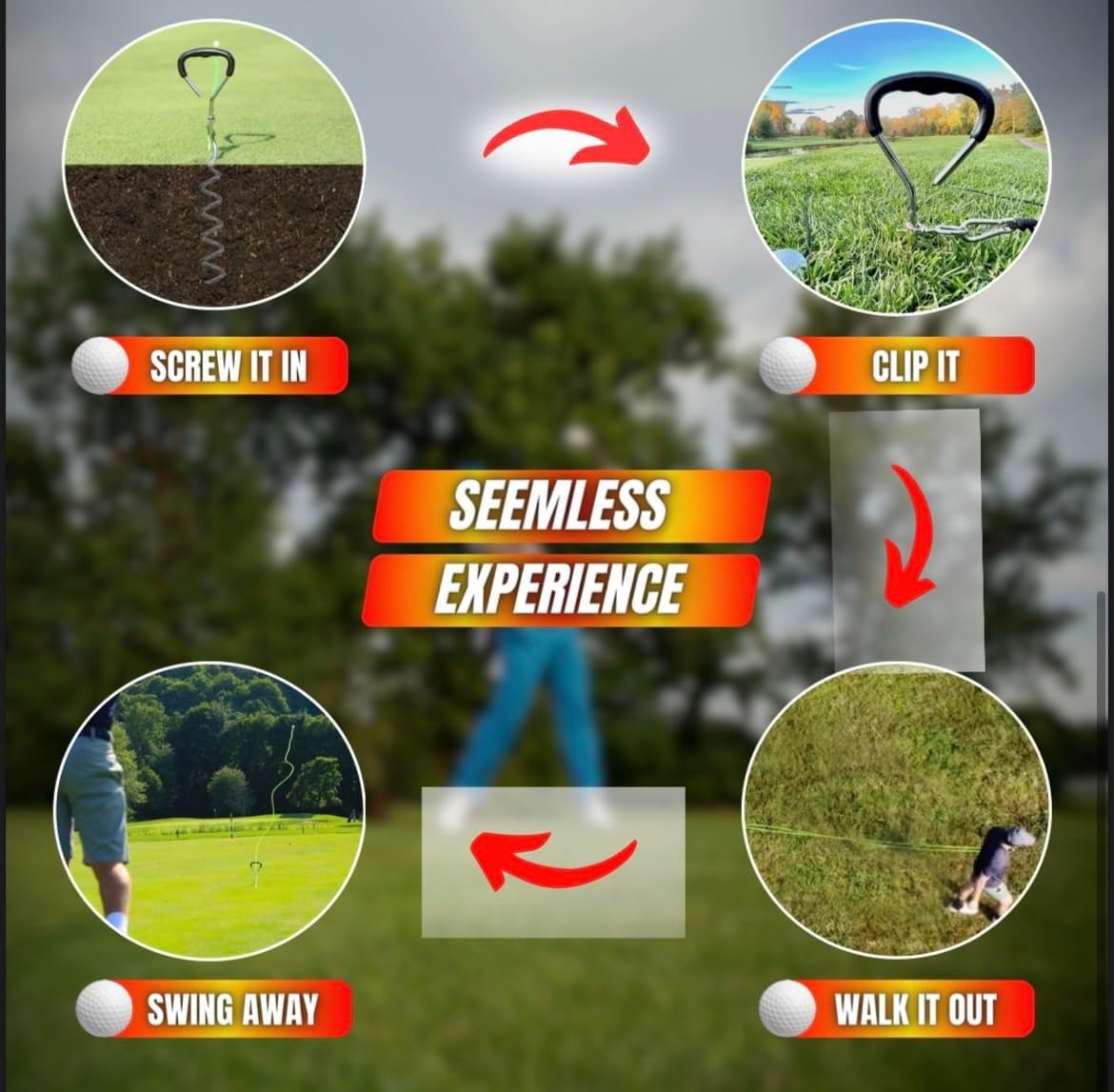 Golf Swing Trainer Backyard Practice Ball Flight Feedback Aid