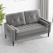 2 Seater Sofa Bed Light Grey| Comfy Small Couch for Lounge, Flat, Bedroom