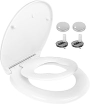 Family Toilet Seat Soft Close 2-in-1 Child Seat Quick Release UF Top Fix Oval