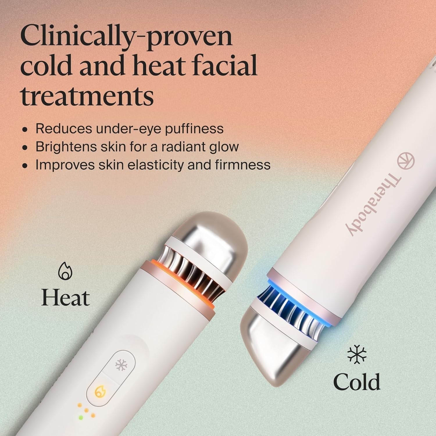 Hot & Cold Depuffing Face Wand Eye Massager Dark Circles Glow