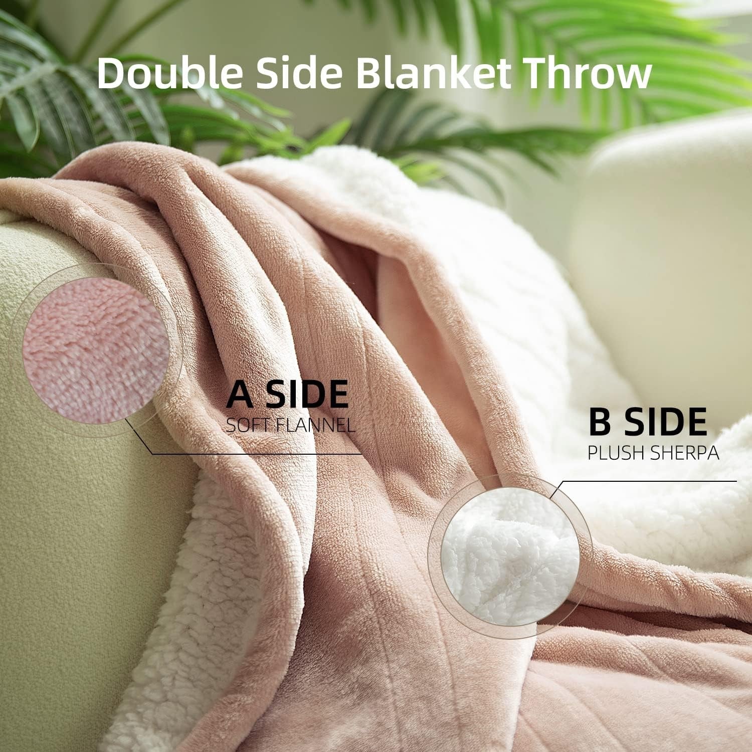 Electric Heated Throw Blanket 130x180cm Plush 9 Heat Settings Auto Shut Off