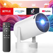 Mini 4K Smart Projector Android 11 WiFi Bluetooth Auto Keystone Home