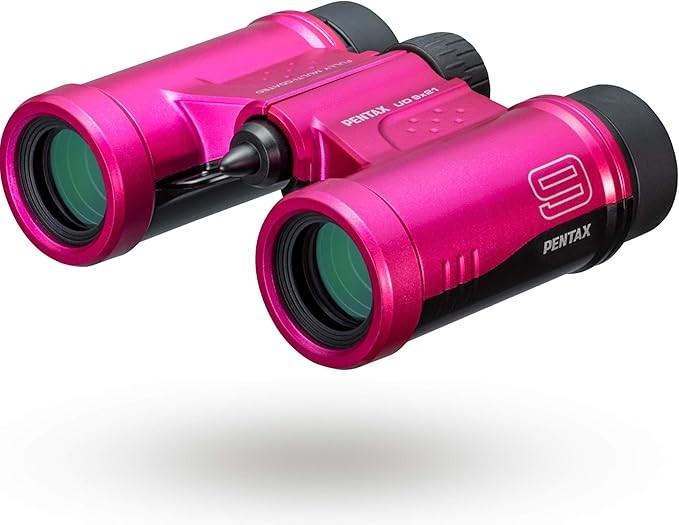 Compact 9x21 Pink Binoculars – Lightweight, Multi-Coated Optics, Clear HD View
