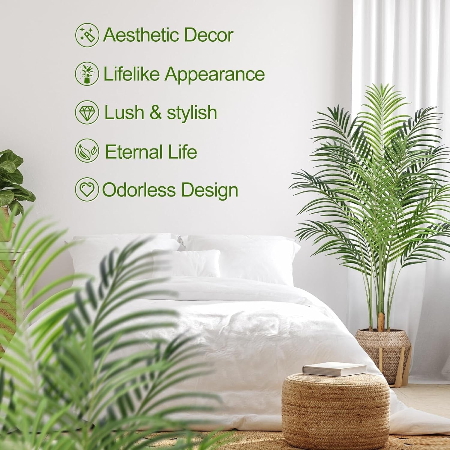 150cm Artificial Palm Tree Faux Tropical Indoor Outdoor Home Garden Decor Plant