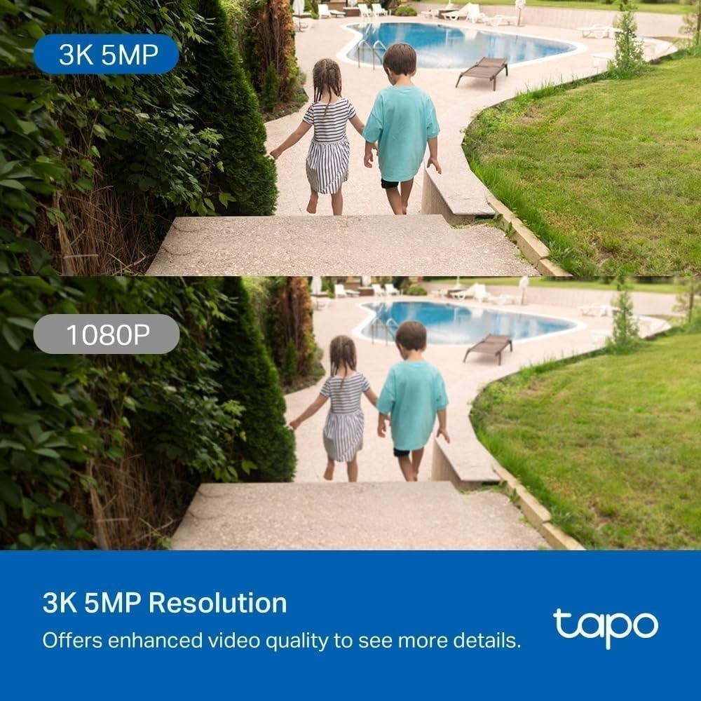 3K 5MP PTZ Outdoor Security Camera 360° WiFi AI Night Vision IP66