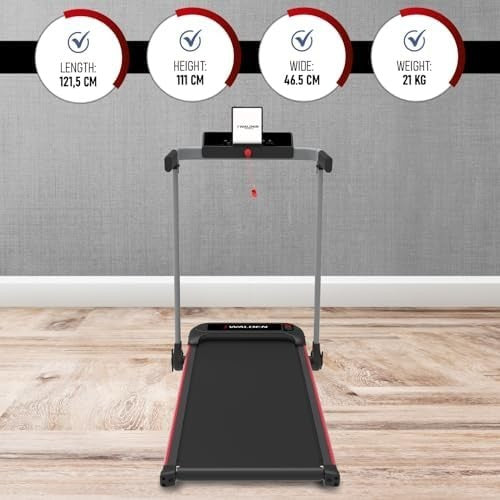 Foldable Electric Treadmill Compact Home Walking Running LCD Display
