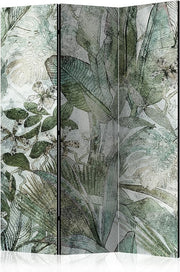 Jungle Leaf Folding Room Divider 3 Panel Acoustic Canvas Privacy Screen 135x172
