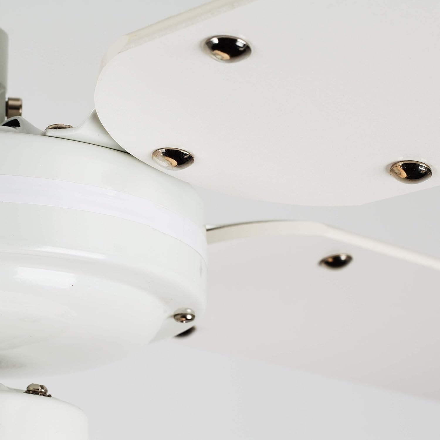 MiniSun 42" White Ceiling Fan with Light, Reversible Blades, 3-Speed, LED Bulb