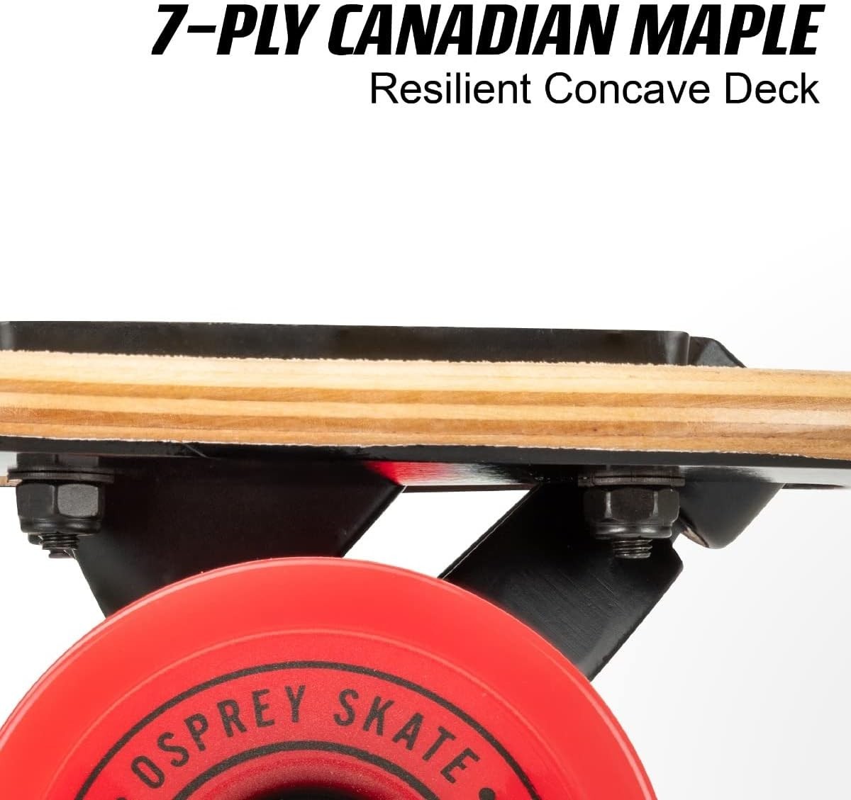 39" Twin Tip Drop-Through Longboard Canadian Maple Deck Complete Skateboard