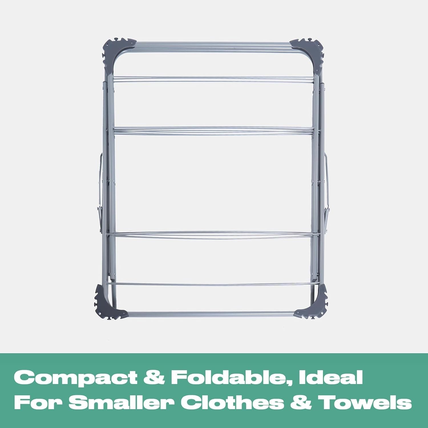 3 Tier Clothes Airer Folding Drying Rack 15m Space Indoor Laundry Horse