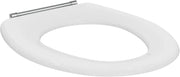 Connect Freedom Toilet Seat Ring White Thermoset Stainless Steel Stem Hinge