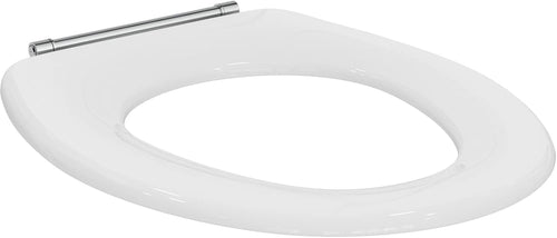 Connect Freedom Toilet Seat Ring White Thermoset Stainless Steel Stem Hinge