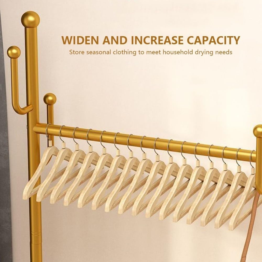 Heavy Duty Metal Clothes Rack with Wheels 100kg Capacity Black