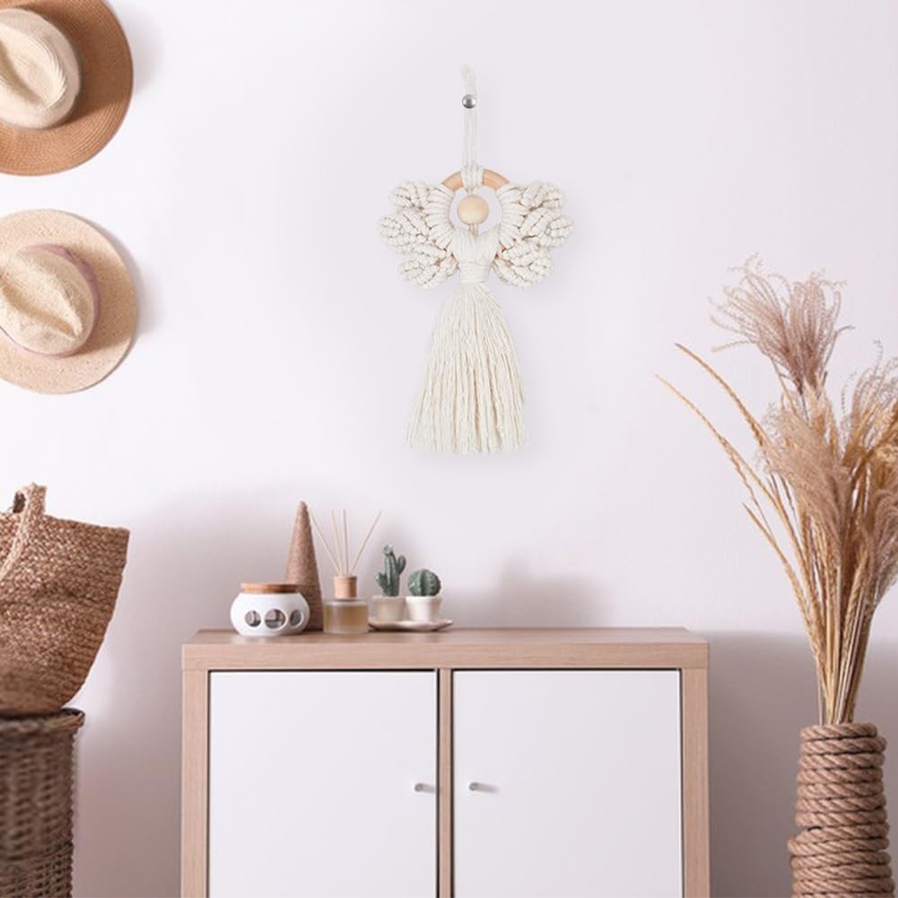 DIY Macrame Angel Kit 3pcs Handmade Boho Wall Hanging Decor