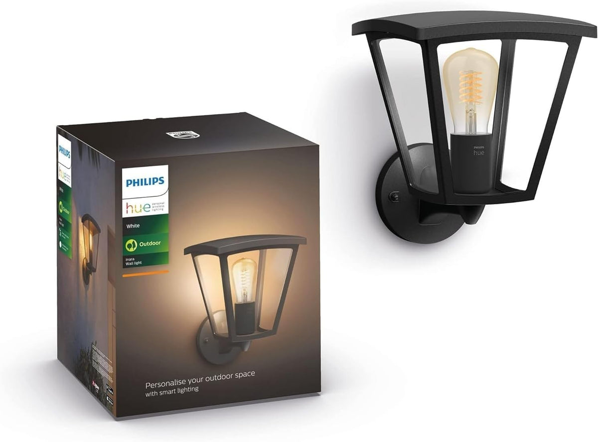 Inara Smart Outdoor Wall Lantern IP44 Vintage Black E27