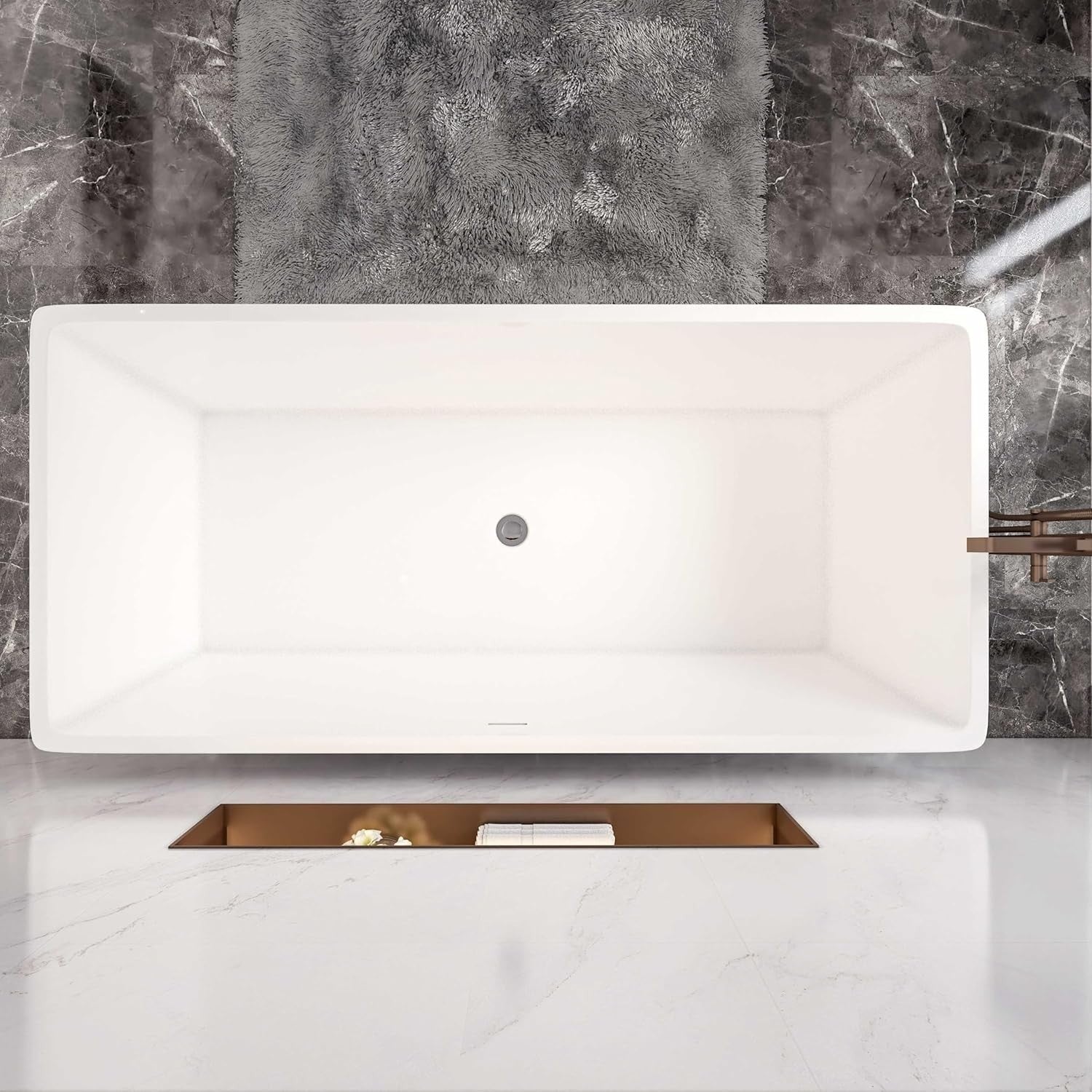 Modern Freestanding Double Ended Bath 1700x800mm Clear Acrylic Tub