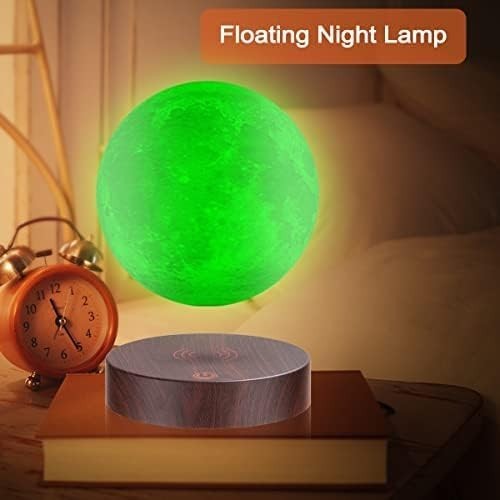 Magnetic Levitating 3D Moon Lamp, Floating Rotating LED Table Light Touch Base