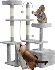 Large Cat Tree 136cm Indoor Tower with Condo Sisal Posts Multi Level Play