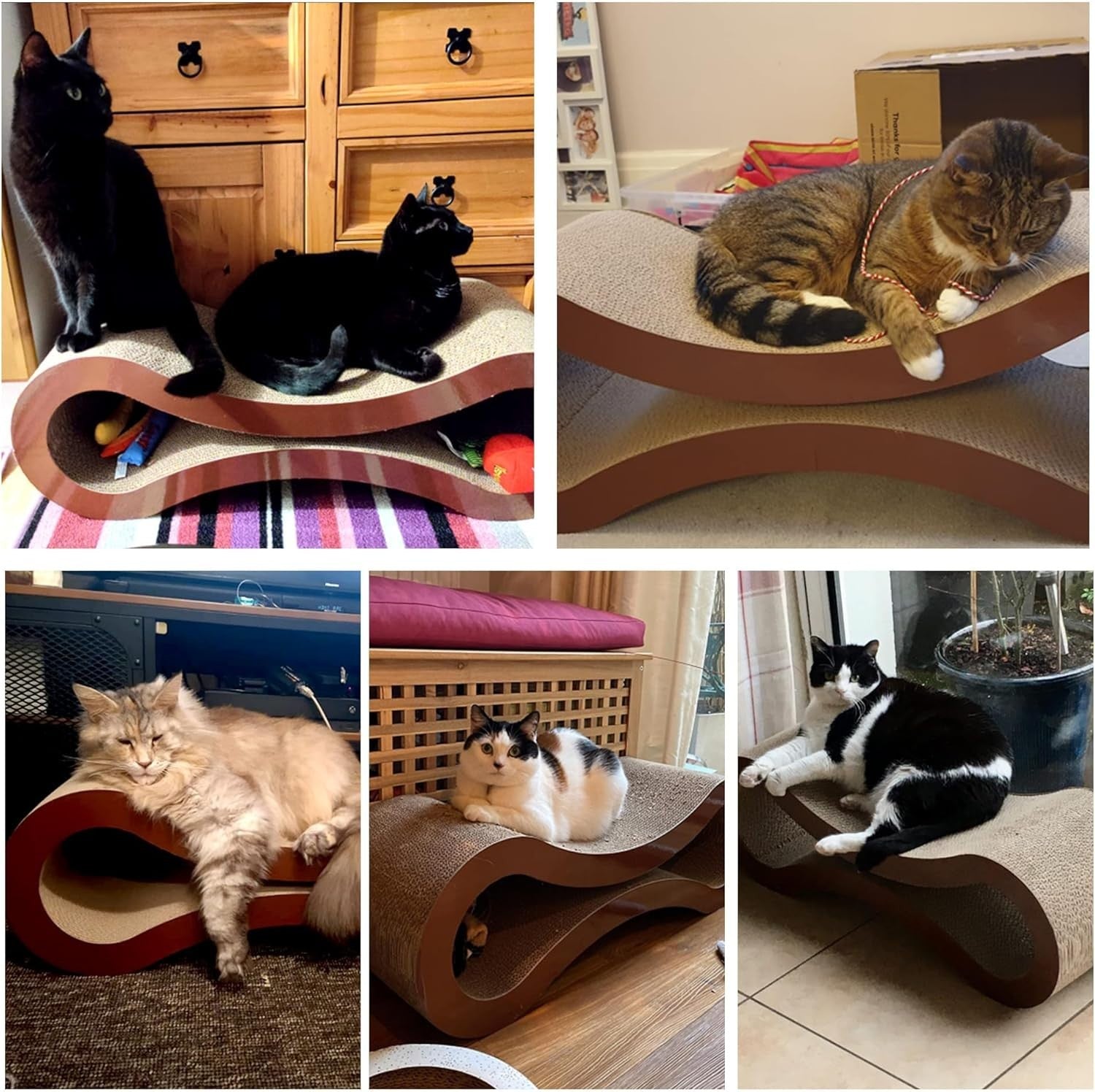 Large Cat Scratcher Lounge Bed Cardboard Sofa Pad Reversible 82cm