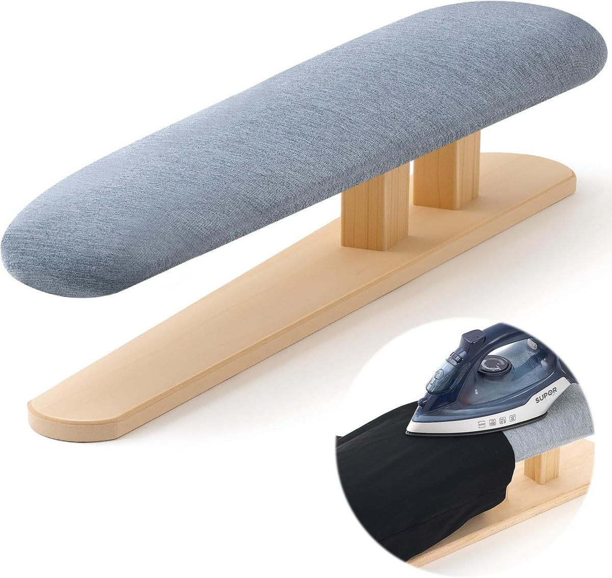 Sleeve Ironing Board Tabletop Padded Tailor Press Compact 57x13cm