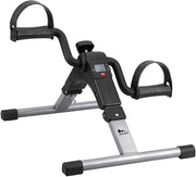 Foldable Mini Pedal Exerciser w/ LCD Display Adjustable Resistance for Arms/Legs