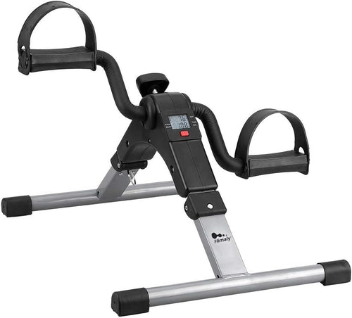 Foldable Mini Pedal Exerciser w/ LCD Display Adjustable Resistance for Arms/Legs