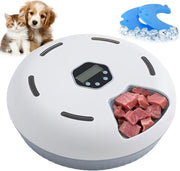 Automatic Cat Feeder Wet Dry Food Timer 6 Portion Pet Food Dispenser