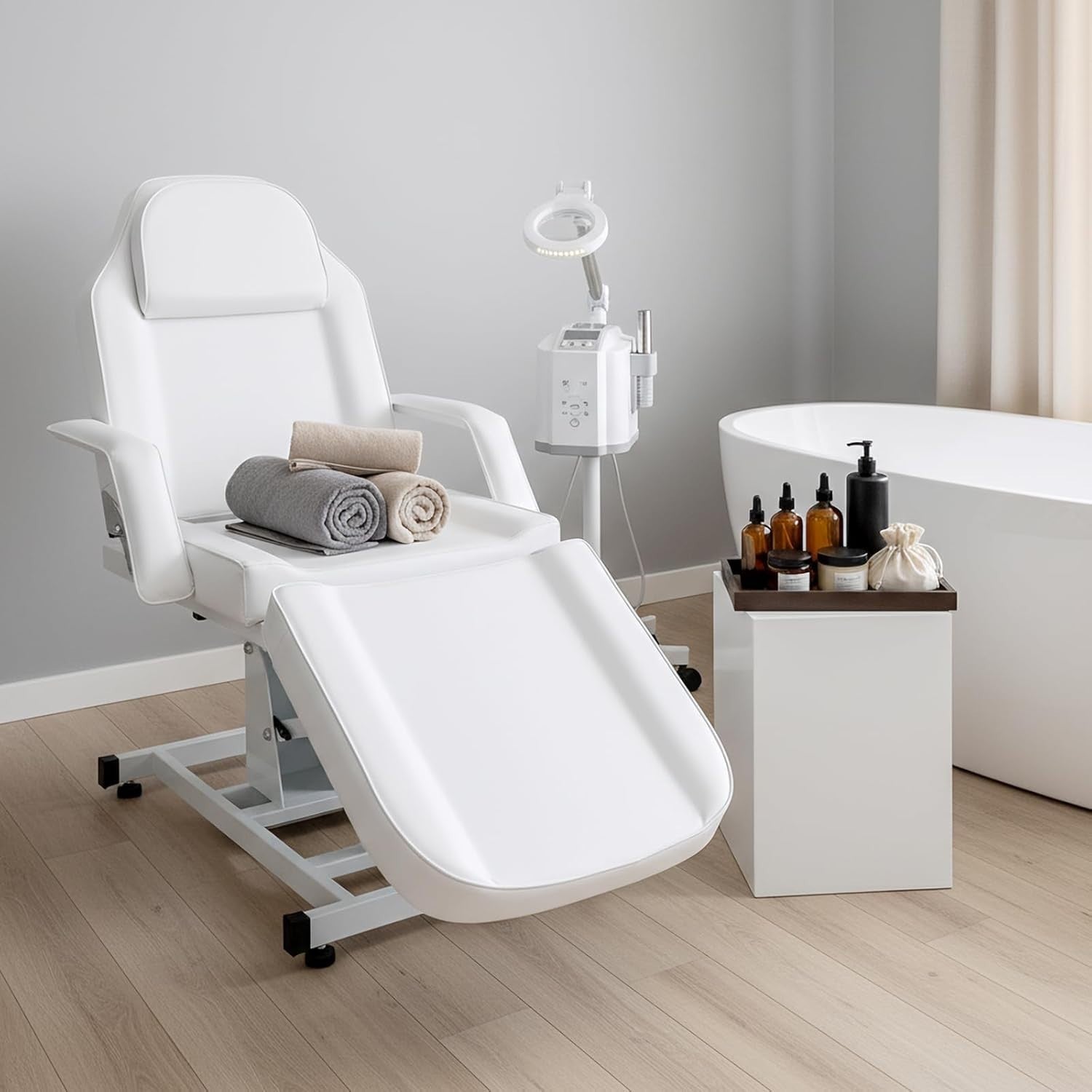 Electric Massage Table Adjustable 3-Section Beauty Spa Tattoo Bed Lift Control