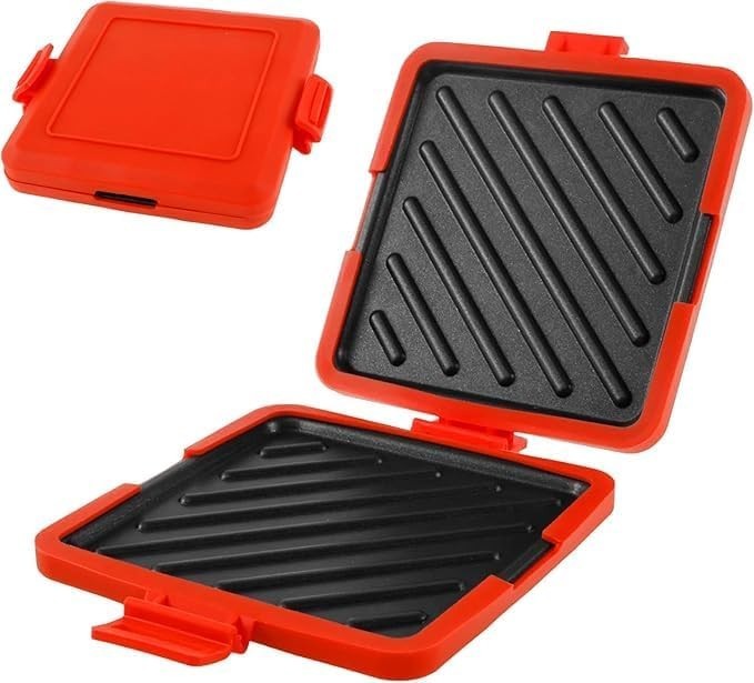 Microwave Toastie Maker Non Stick Silicone Sandwich Cooker Removable Plate